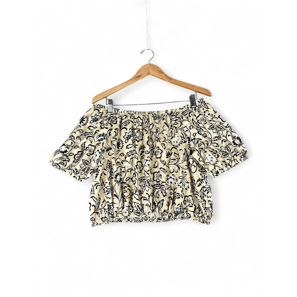 Ann Taylor Off-Shoulder‎ Floral Blouse - Size M